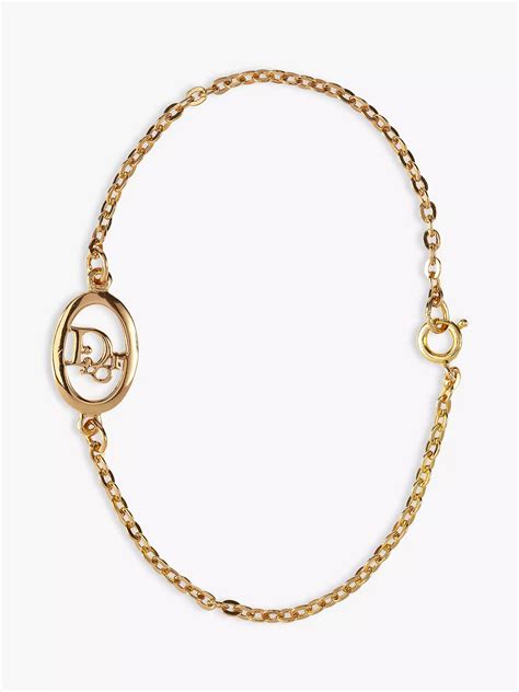 gold dior chain bracelet